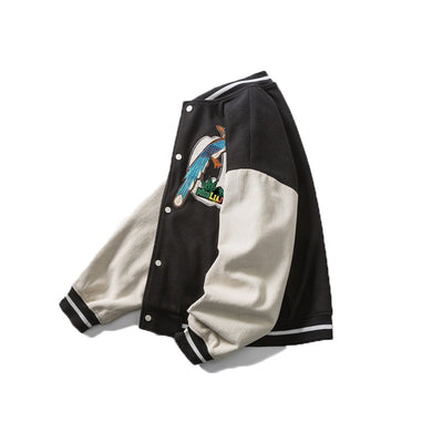 Chamarra de Lana para Hombre con Bordado y Cuello Tipo Béisbol - Image 7