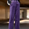 Women's High-Waisted Wide-Leg Corduroy Pants