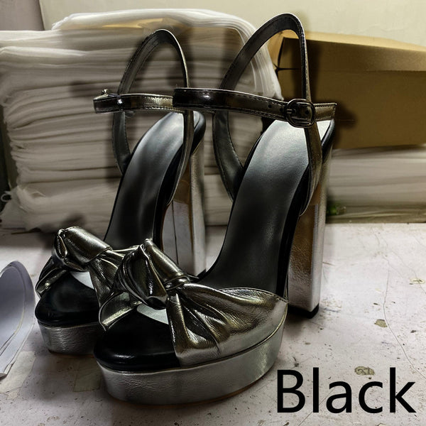 Sandalias de Moda para Mujer con Moño y Tacón Grueso - Image 6