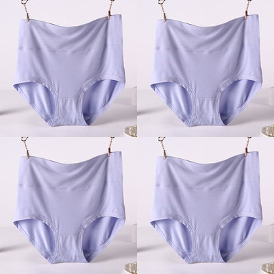 Pack 4 Pantaletas Cintura Alta Viscosa Suave Colores Lisos Mujer - Image 16