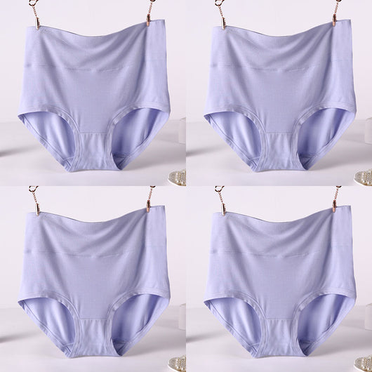 Pack 4 Pantaletas Cintura Alta Viscosa Suave Colores Lisos Mujer - Image 16
