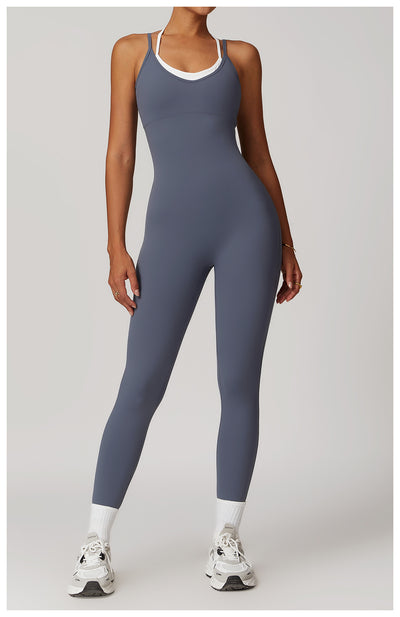 Jumpsuit Deportivo Bicolor con Tirantes Ajustables - Image 24