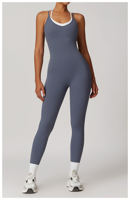 Jumpsuit Deportivo Bicolor con Tirantes Ajustables - Image 24
