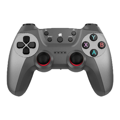 Black wireless game controller with textured grips, red-accented analog sticks, and colorful A, B, X, Y buttons. - Image 9