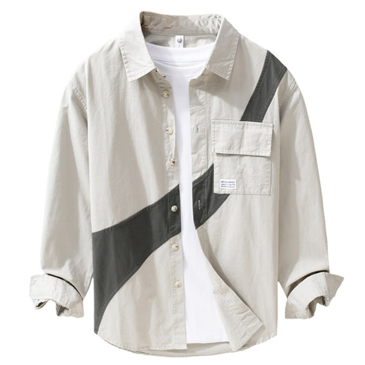 Camisa de Manga Larga Estilo Tooling con Costuras Decorativas para Hombre - Image 4