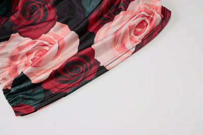 Vestido Slim Fit Escote Cuadrado con Estampado Fruncido para Mujer - Image 21