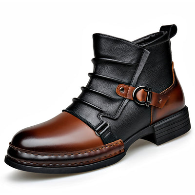 Botas Térmicas Retro Estilo Británico para Hombre con Forro de Lana y Cierre Lateral - Image 3