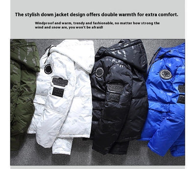 Chaqueta de Plumón Camuflada Impermeable Slim Fit para Hombre - Image 8