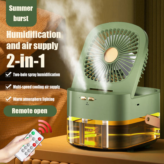 Mini Climatizador y Ventilador de Escritorio con Humidificador y Control Remoto - Image 6