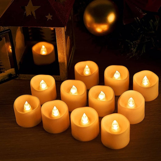 Set de 12 Velas LED sin Llama con Efecto Parpadeante para Confesionarios - Image 3