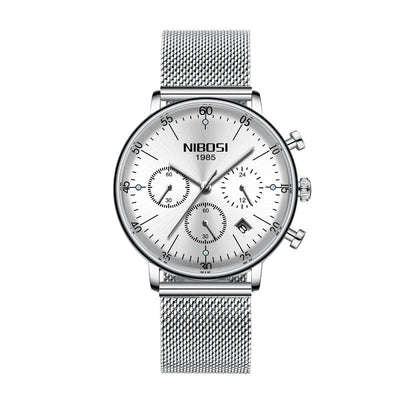 Reloj de Pareja Nibosi con Correa Malla - Cuarzo Elegante - Image 7