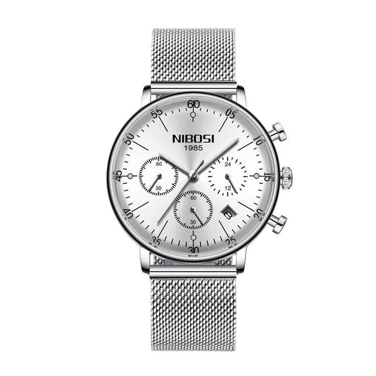 Reloj de Pareja Nibosi con Correa Malla - Cuarzo Elegante - Image 7