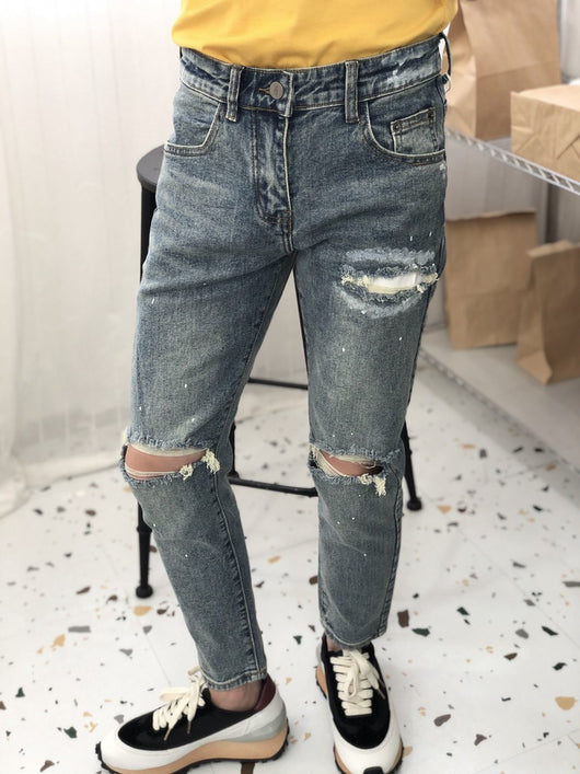 Pantalones Vaqueros Slim Fit con Roturas - Estilo Coreano Casual para Hombre - Image 7