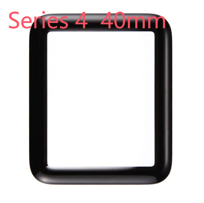 Black border screen protector for Apple Watch Series 4, 40mm, with clear center on a white background. - Image 5