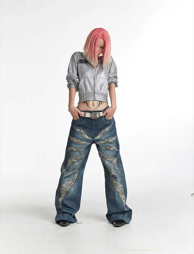 Jeans Holgados Estampado Leopardo 3D Digital Full Print - Image 3