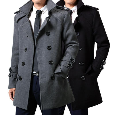 Abrigo Largo Slim Fit Estilo Coreano para Hombre - Image 5