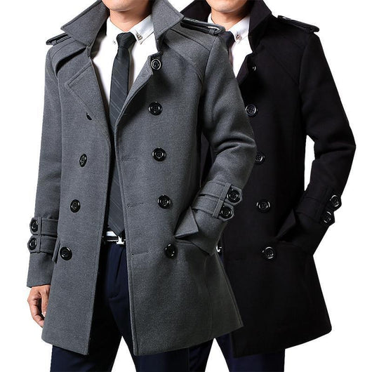 Abrigo Largo Slim Fit Estilo Coreano para Hombre - Image 5