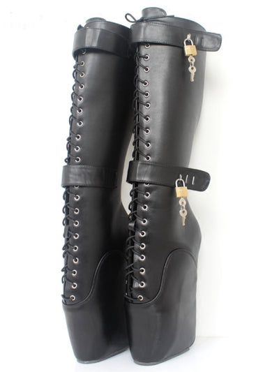 Botas Altas Ajustadas con Cordones y Elástico - Image 3