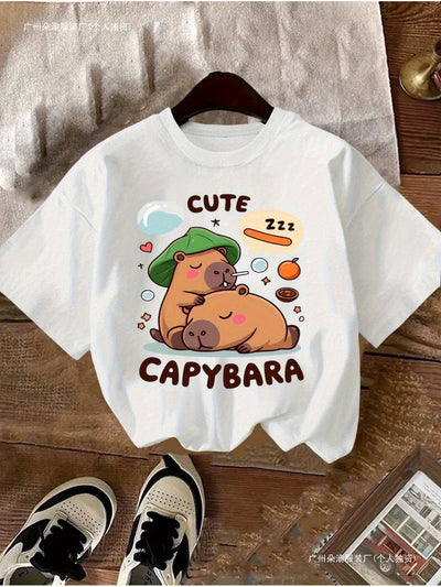 Playera Infantil de Algodón para Verano - Cuello Redondo Manga Corta - Image 4