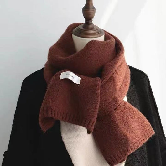 Bufanda Cálida de Color Liso para Mujer - Otoño e Invierno - Image 11