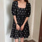 Vestido Retro Floral con Escote Cuadrado