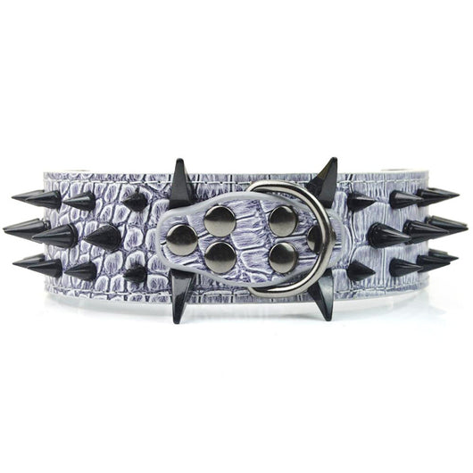 Collar de Cuero para Perro Grande con Púas Negras - Image 17