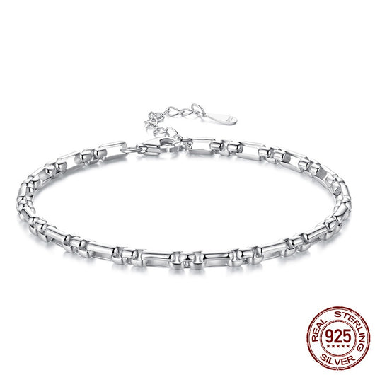Pulsera de Plata 925 Cadena Minimalista Redonda - Image 12