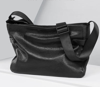 Mochila Crossbody de Cuero Genuino para Hombre - Bolso de Piel Cowhide