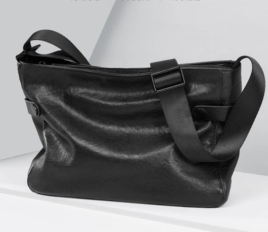 Mochila Crossbody de Cuero Genuino para Hombre - Bolso de Piel Cowhide
