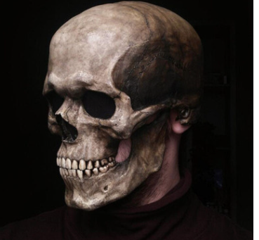 Calavera Halloween Terrorífica con Mandíbula Móvil y Luz Fluorescente - Image 7