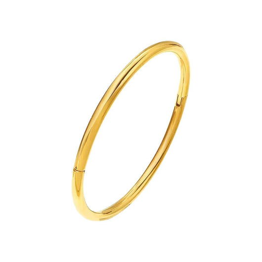 Pulsera Oval Curva Brillante en Acabado Sólido - Image 5
