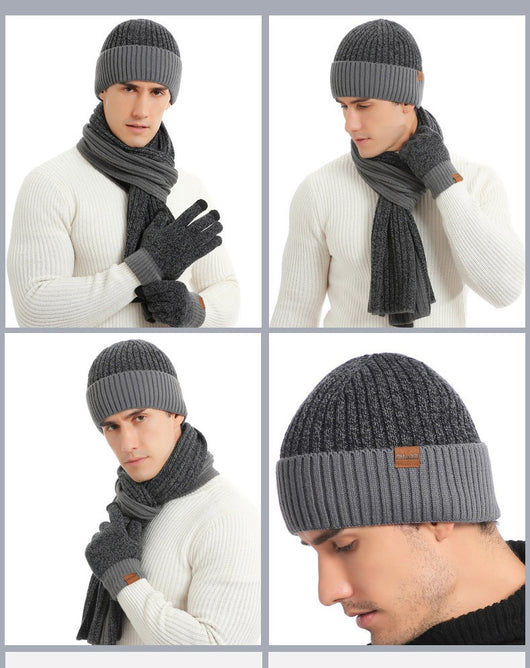 Conjunto Invernal de Gorro, Bufanda y Guantes Acolchados para Hombre - Image 18