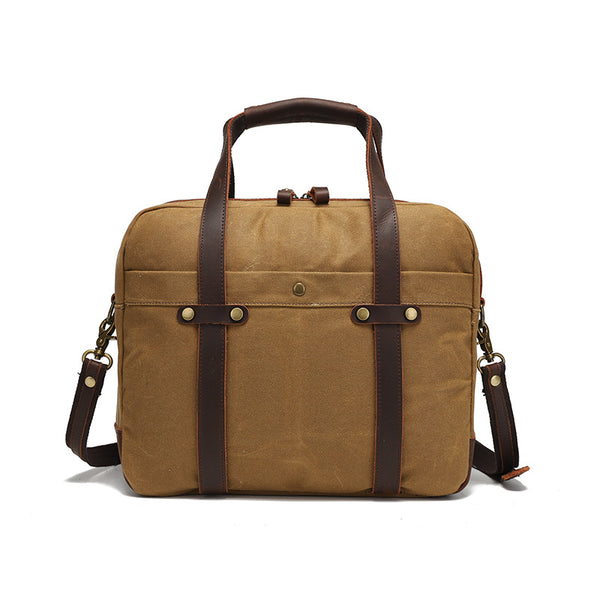 Maletín Vintage de Lona Encerada para Hombre - Image 7