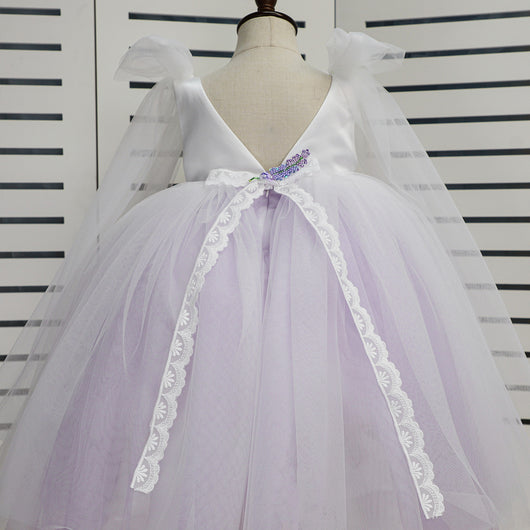 Vestido de Princesa Infantil con Lazo Decorativo - Image 4