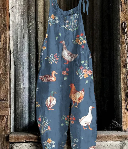 Jumpsuit Retro Estampado de Pierna Ancha para Mujer - Image 18