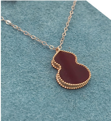 Collar de Oro 18k para Mujer con Cornalina - Cadena Ajustable Elegancia Clásica - Image 6