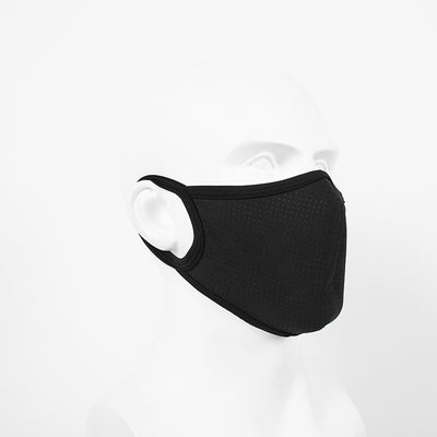 Black breathable polyester dust mask with textured fabric and ear loops, suitable for men and women in all seasons. - Image 14