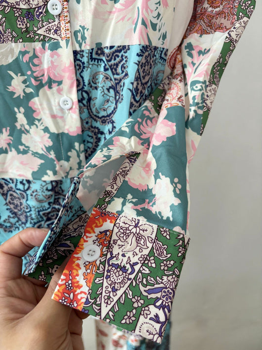 Conjunto Estampado Europeo Americano: Blusa Manga Larga y Pantalón para Mujer - Image 9