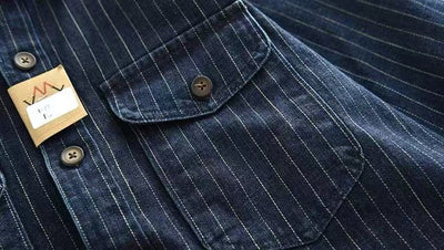Camisa Denim a Rayas para Hombre - Estilo Ejecutivo - Image 8