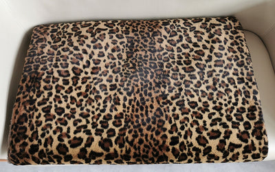Manta de Lana Artificial con Estampado Leopardo - Cobertor de Poliéster Degradado Marrón - Image 6