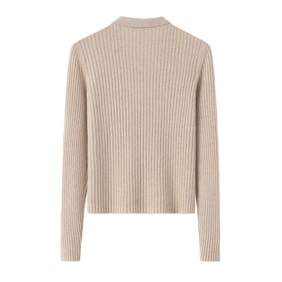 Cardigan de Cachemira Corto para Mujer - Cuello Solapa Otoño Temprano - Image 15
