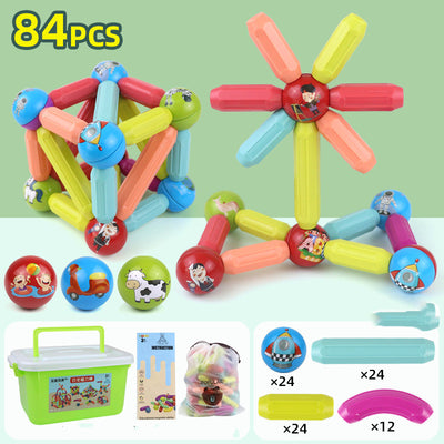 Juego de Construcción Magnética Grande para Aprendizaje Temprano - Bloques Variados DIY - Image 25