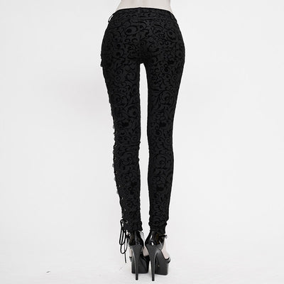 Leggings Góticos Mujer con Diseño Asimétrico y Cordones - Image 11