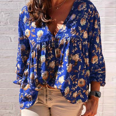 Blusa Personalizada con Escote en V y Estampado para Mujer - Image 11