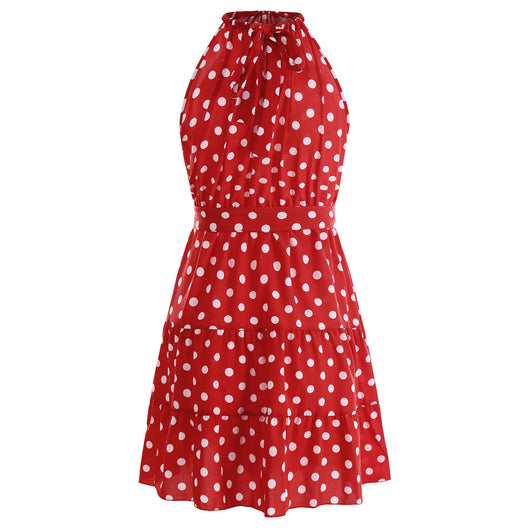 Vestido Elegante de Chifón con Lunares para Mujer - Image 37