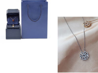 Collar Trébol de Cuatro Hojas Desmontable con Circones - Cadena Corta Multiuso para Mujer - Image 22