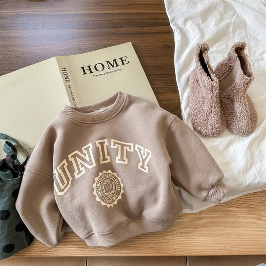 Sudadera Estampada Coreana de Forro Polar para Niñas - Image 11
