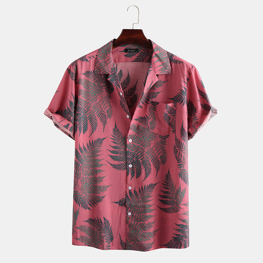 Camisa Cardigan Hawaiana de Algodón y Lino para Hombre - Image 10