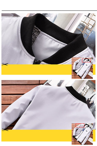 Chaqueta Béisbol Cuello Alto Primavera Otoño para Jóvenes - Image 13