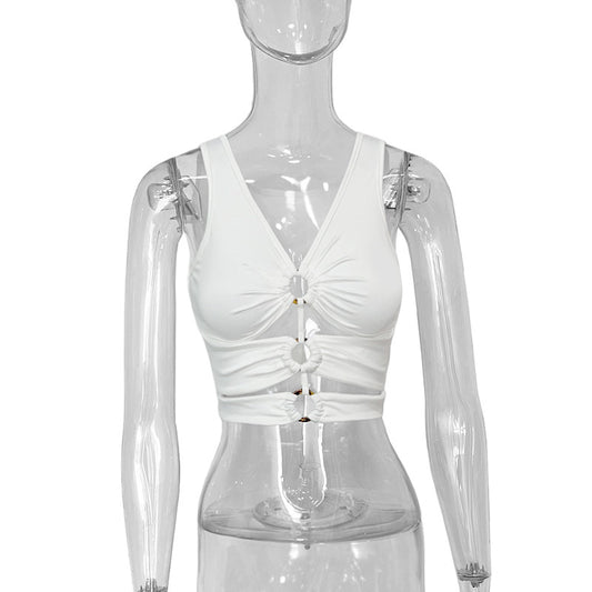 Blusa de Manga Larga con Recorte en Ombligo para Verano - Image 2